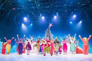 Booboo Stewart as Young Max, Matthew Morrison as Grinch, Denis O'Hare as Old Max @ BroadwayWorld Booboo Stewart as Young Max, Matthew Morrison as Grinch, Denis O'Hare as Old Max Photo