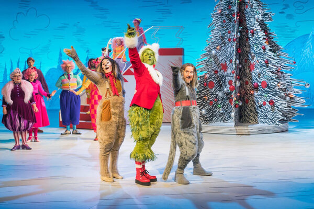 Booboo Stewart as Young Max, Matthew Morrison as Grinch, Denis O'Hare as Old Max  at 