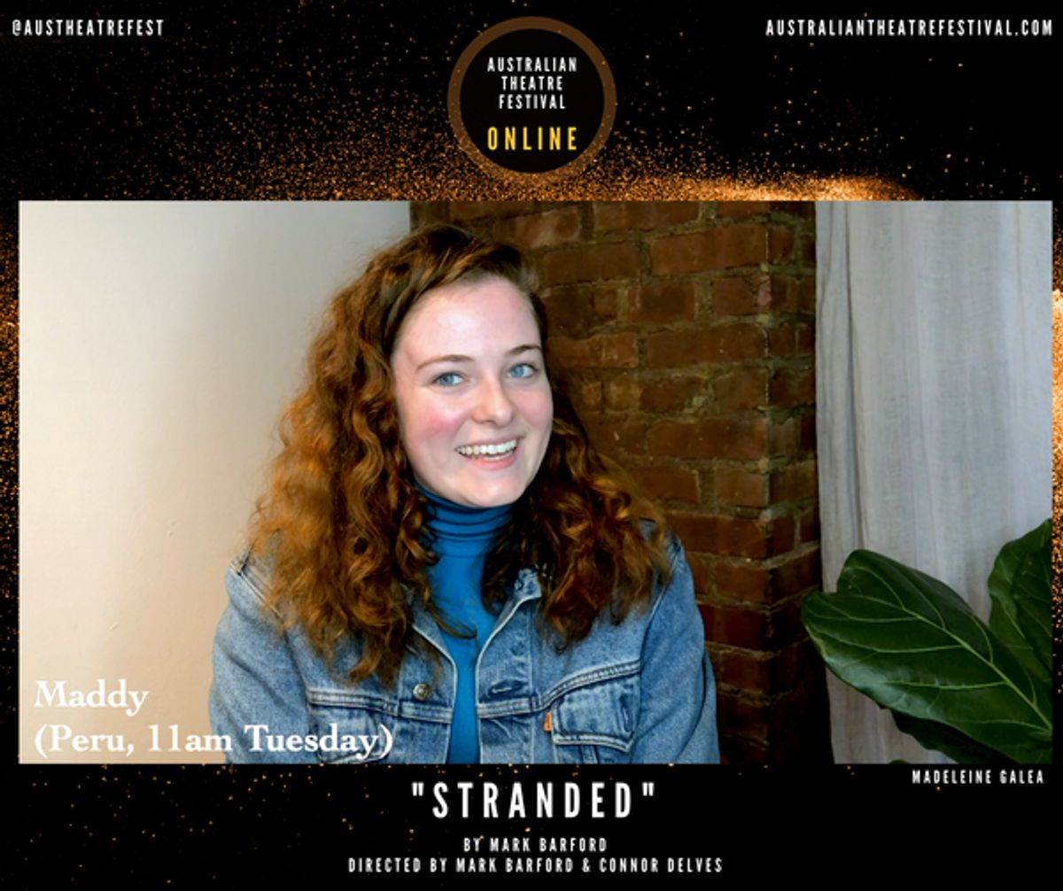 Stranded  by Mark Barford  Directed by Mark Barford and Connor Delves  Featuring Casey Bradley, Rose Cavanagh, Mark Dessaix, Madeleine Galea, Pia Hagen, Rebecca Ho, Carla Kissane, JD Martin & Emilio R at 