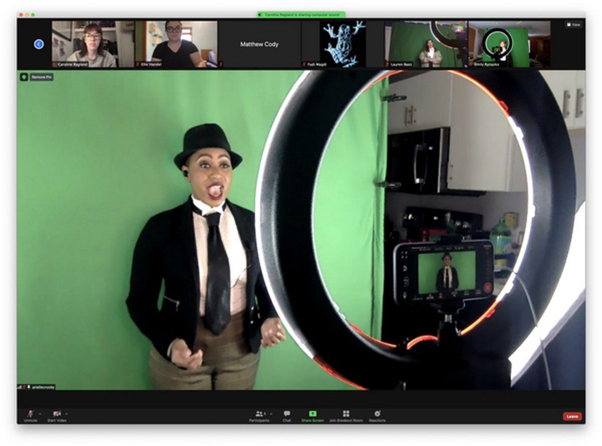 Arielle Crosby portraying one of her many characters at 