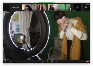 Holly Gould getting into character Photo