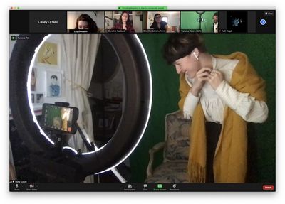 Holly Gould getting into character Photo