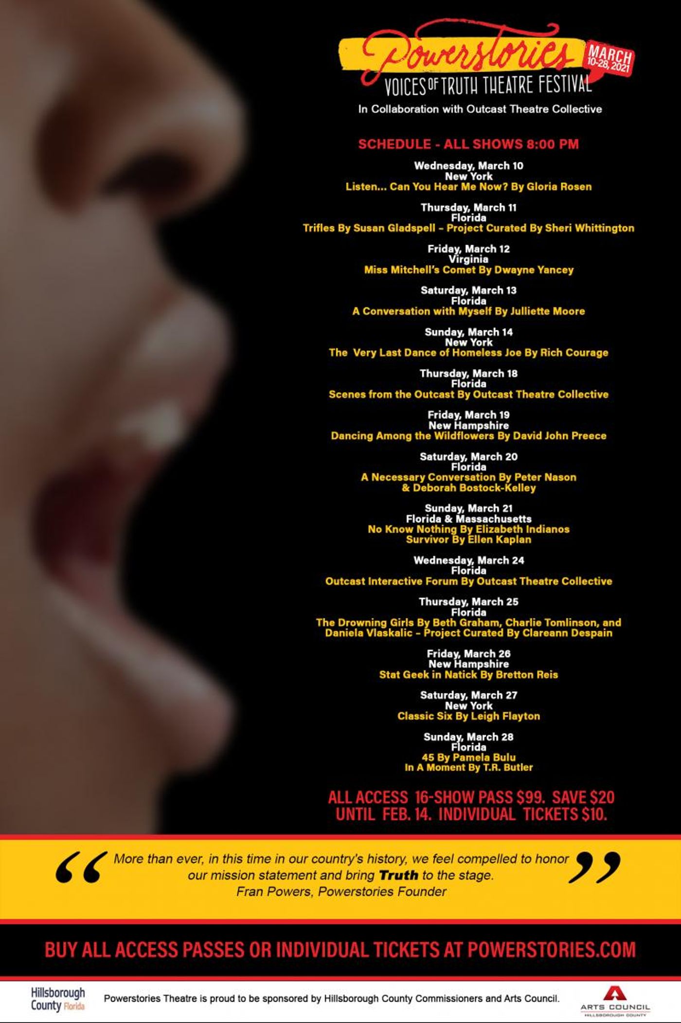 BWW Previews: VOICES OF TRUTH FESTIVAL DEBUTS VIRTUALLY MARCH 10-28, 2021 at POWERSTORIES THEATRE  Image