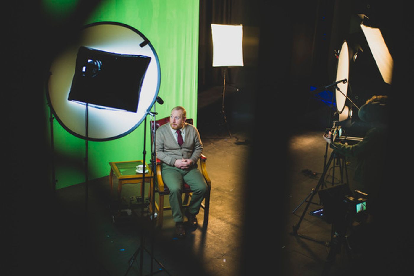 Photo Flash: See Jon Culshaw, Matthew Kelly, Jemma Redgrave and Adrian Scarborough Filming BARNES' PEOPLE  Image