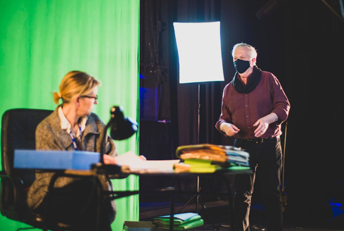 Photo Flash: See Jon Culshaw, Matthew Kelly, Jemma Redgrave and Adrian Scarborough Filming BARNES' PEOPLE  Image