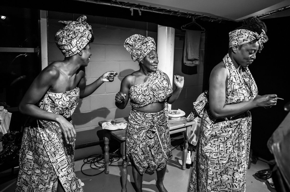 Danielle Kassarate as Doris, Landi Oshinowo as Jarene and Rosemary Annabella Nkrumah as Darlene at 
