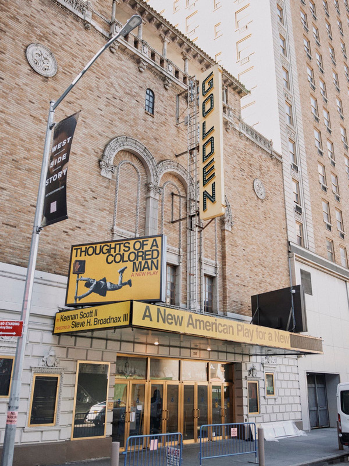 Thoughts of a Colored Man at the Golden Theatre at The THOUGHTS OF A COLORED MAN Marquee Goes Up at the Golden Theatre