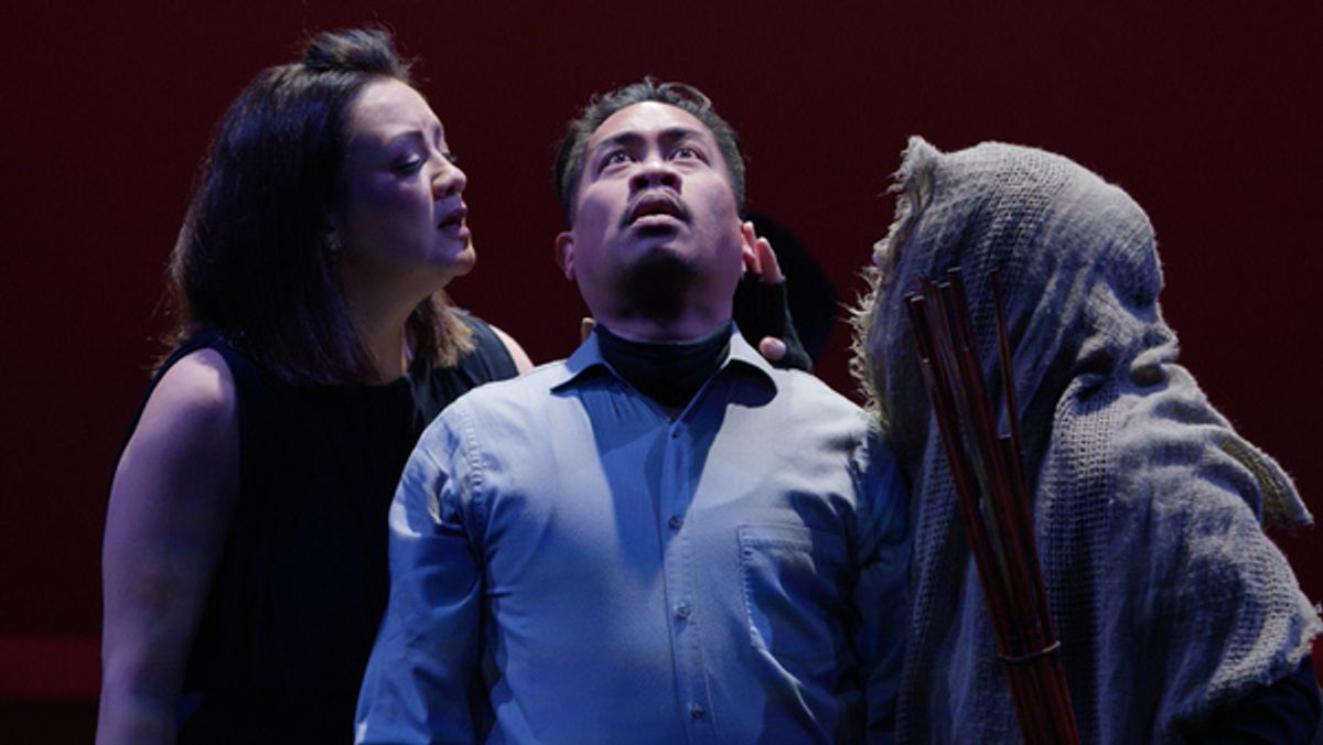 Laura Agudelo (Lady Macbeth), Edwin Castillo (Macbeth), Emel Ertugrul (Witch)
Photo: Jason Kypros at 