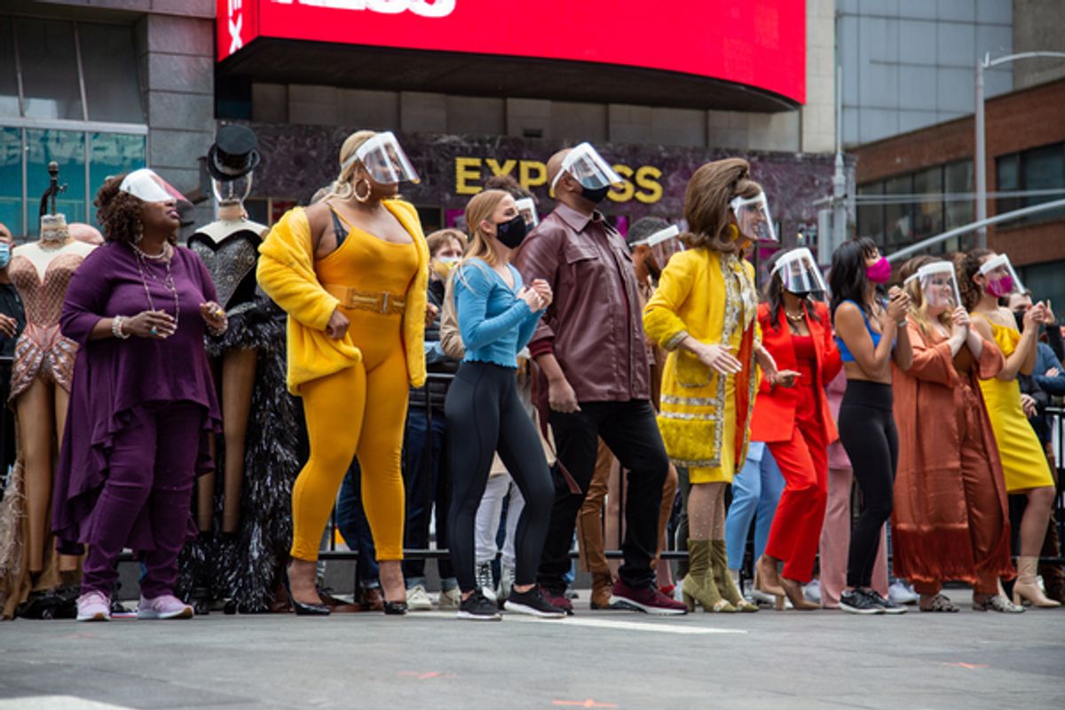 'We Will Be Back' performers at Go Inside 'We Will Be Back'- A Broadway Celebration in Times Square!