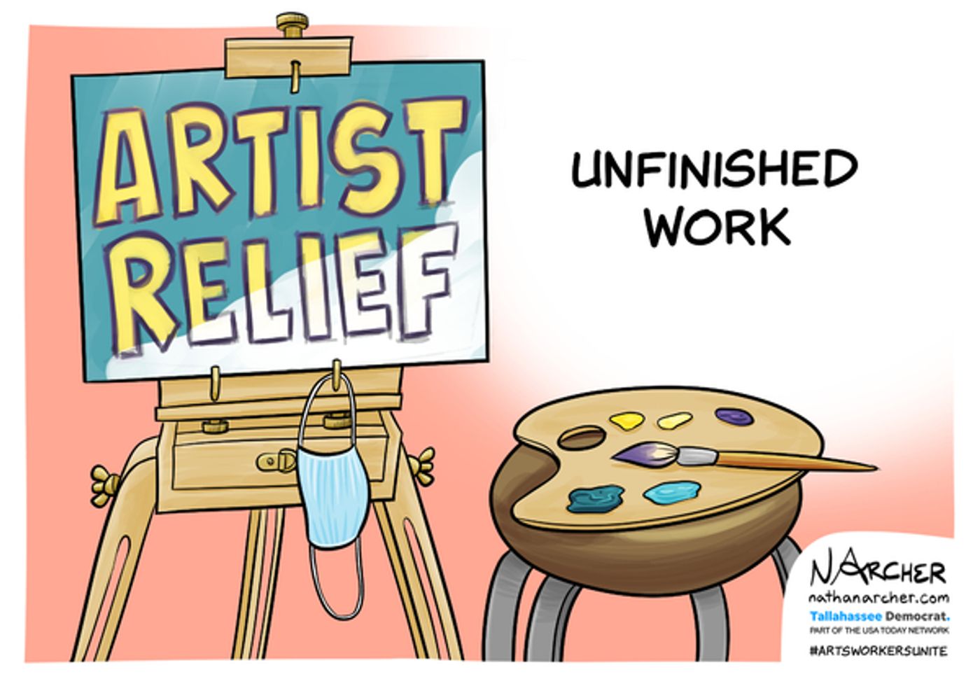 Check Out Political Cartoons From Be An #ArtsHero & Counterpoint's '100 Days of Art & Activism' Partnership  Image