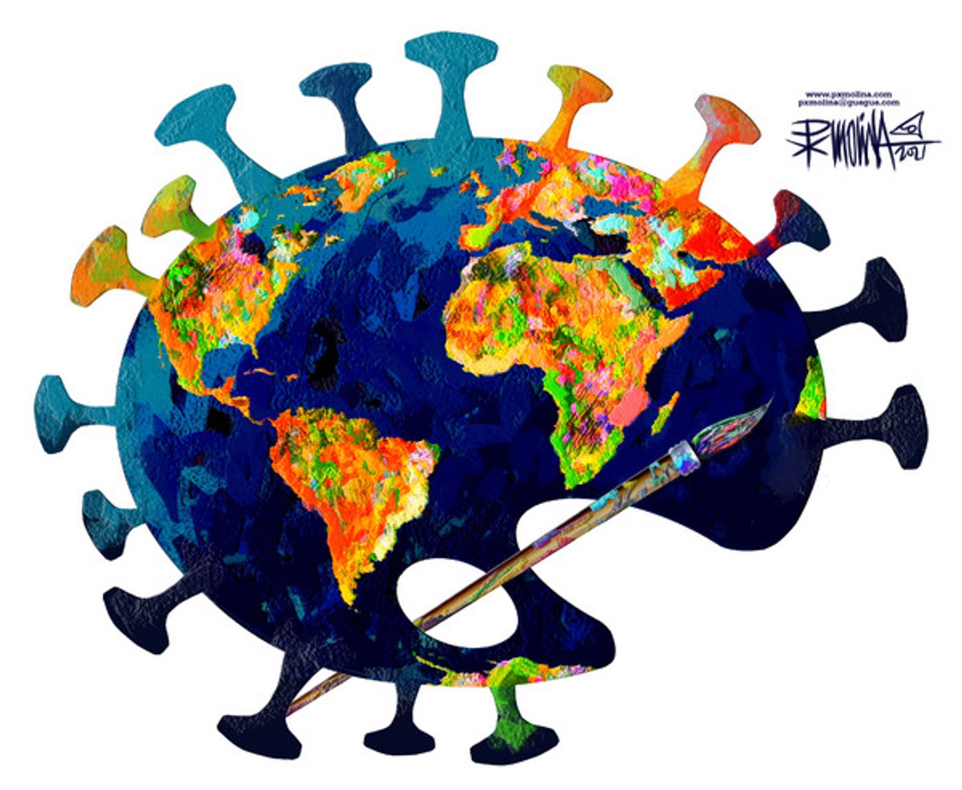 Check Out Political Cartoons From Be An #ArtsHero & Counterpoint's '100 Days of Art & Activism' Partnership  Image