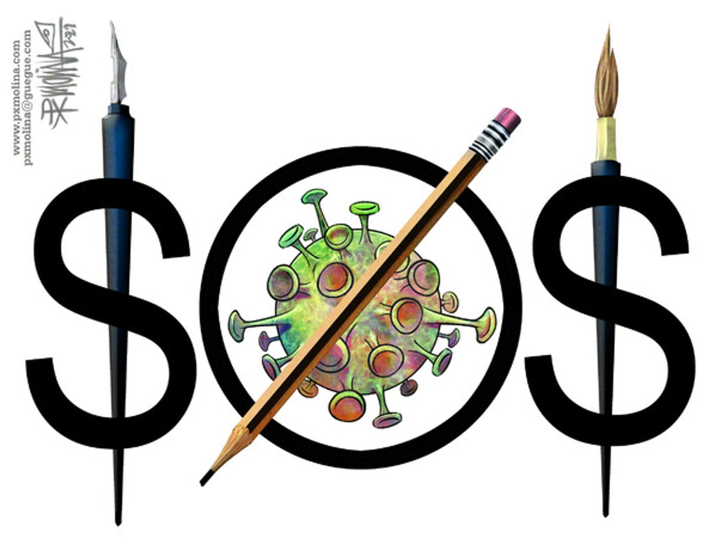 Check Out Political Cartoons From Be An #ArtsHero & Counterpoint's '100 Days of Art & Activism' Partnership  Image