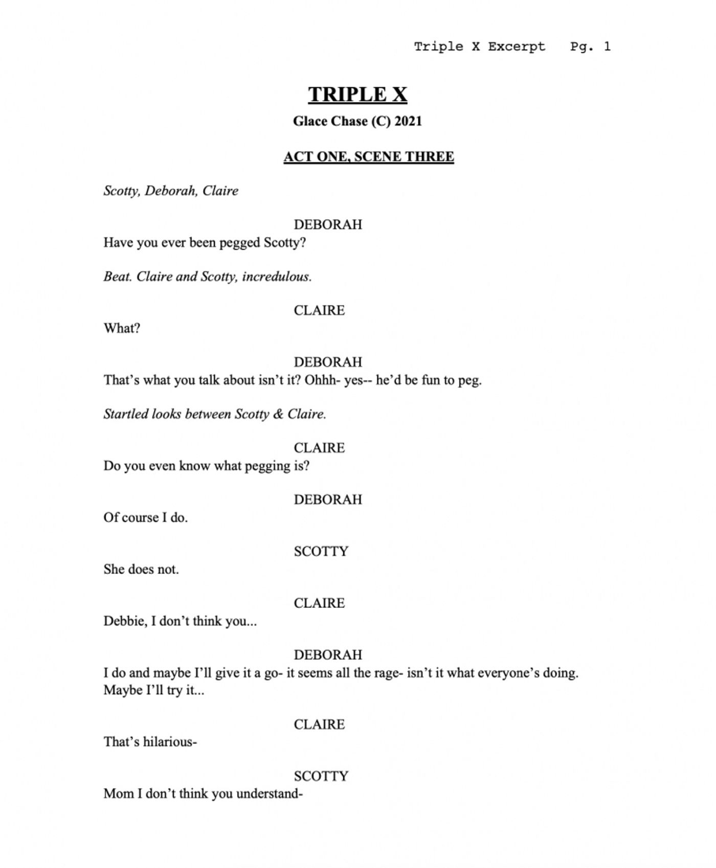 BWW Exclusive: Meet the 2021 Susan Smith Blackburn Prize Finalists- Glace Chase BWW Exclusive: Meet the 2021 Susan Smith Blackburn Prize Finalists- Glace Chase Image