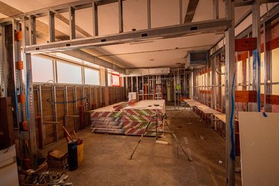 Construction at The Muny's administrative building Photo