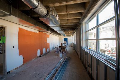 Construction at The Muny's administrative building Photo