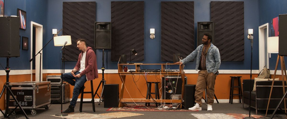 Michael Knowlton and Kadahj Bennett at First Look at Company One's HYPE MAN: A BREAK BEAT PLAY