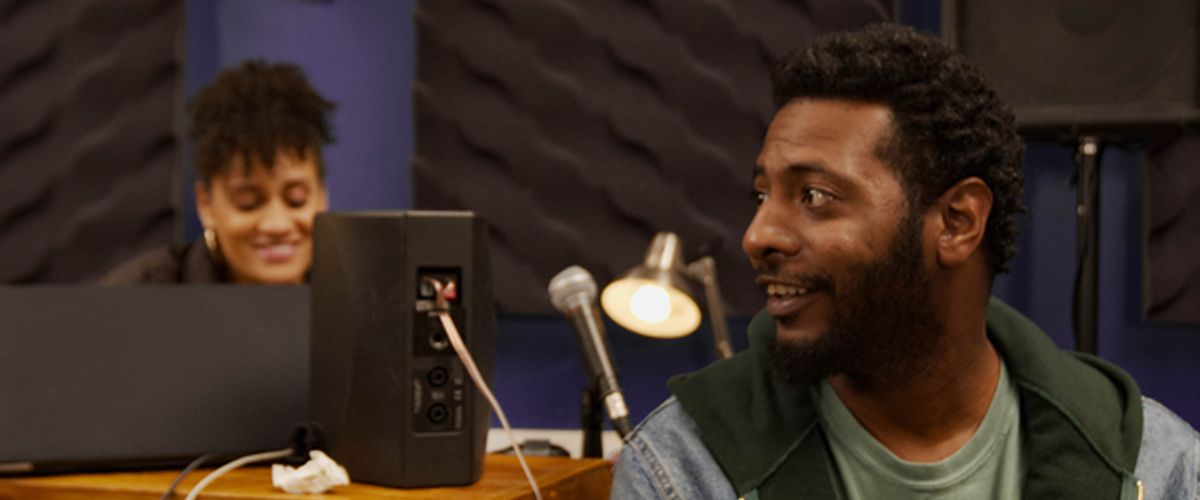 Rachel Cognata and Kadahj Bennett at First Look at Company One's HYPE MAN: A BREAK BEAT PLAY