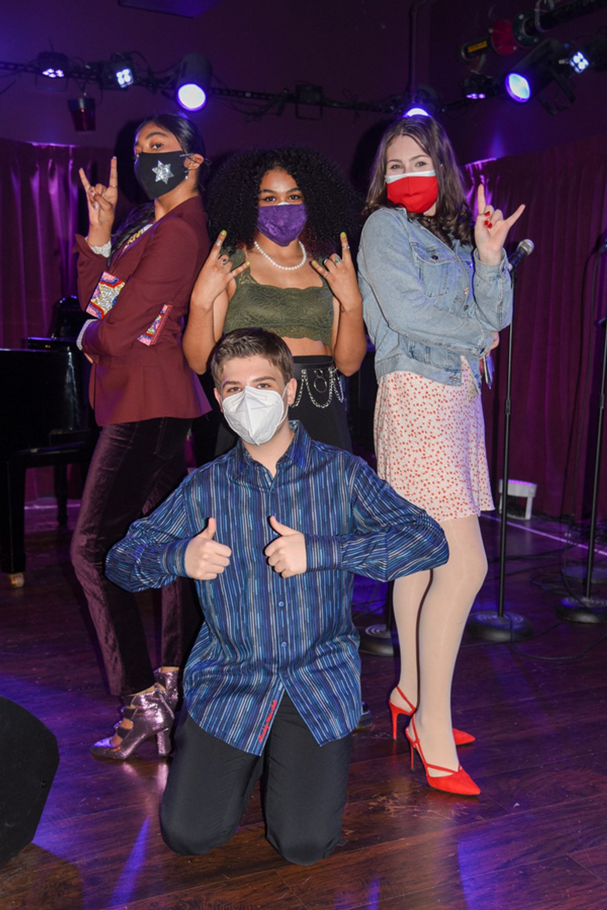 Swayam Bhatia, Gianna Harris, Carly Gendell, and Joshua Turchin at 