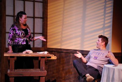 Jennifer Kaufmann (Millie Slaughter) and Luke Bockelman (Hank Slaughter) Photo