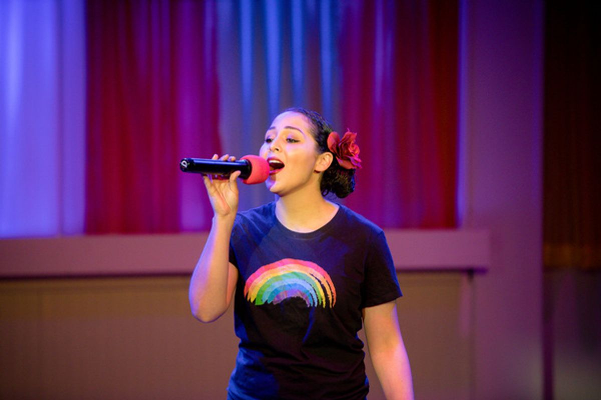 Jessica Martinez sings Home in SONGS FOR A NEW DAY at Little Theatre of Virginia Beach. Showing in-person following COVID-19 safety measures, now through May 2. Get tickets at ltvb.com.    Photo credi at 