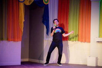 Nick Richardson sings Friend Like Me in SONGS FOR A NEW DAY at Little Theatre of Virg Photo