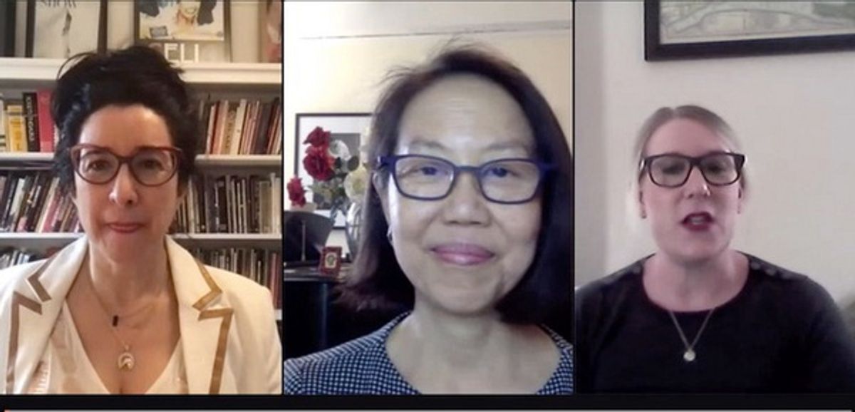 Deborah Paredez, Donna Weng Friedman and  Liz Eberlain at 