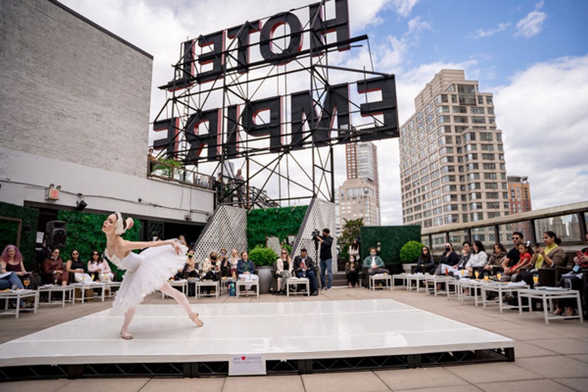 American Ballet Theater Principal Skylar Brandt dances Dying Swan    Photo by Jonathan Breton at iHeartDance NYC Soars on an Uptown Rooftop Bringing Dance Back To Life