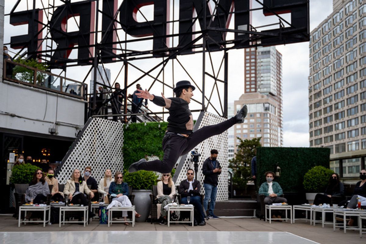 Broadway''s Jess Le Protto closes with a self-choreographed, high energy Thats Life      Photo by Jonathan Breton at iHeartDance NYC Soars on an Uptown Rooftop Bringing Dance Back To Life