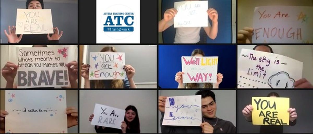 Some of the students from Actors Training Center at Actors Training Center Premieres Its Virtual Fundraiser "The Show Goes On" This Sunday