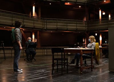 John Drea, Director Robert Falls and Mary Beth Fisher  Photo