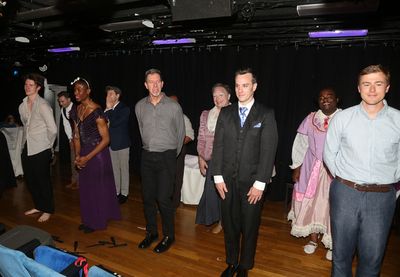 The Cast takes the opening night curtain call Photo