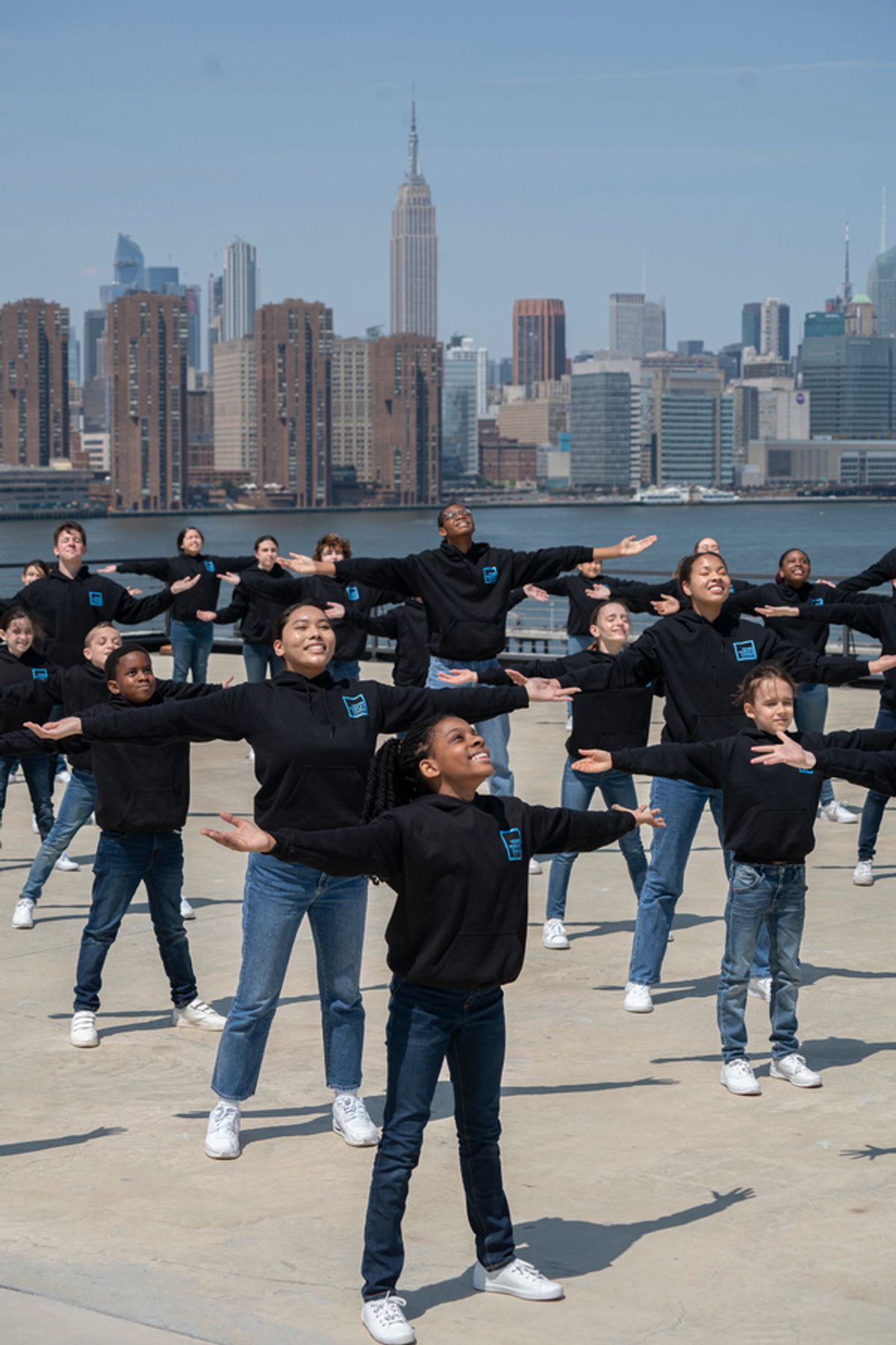 Photos of Young People’s Chorus filming for the Spring Gala on the rooftop of Seret Studios in Greenpoint, Brooklyn on April 24, 2021.
Photo Credit: Stephanie Berger at 