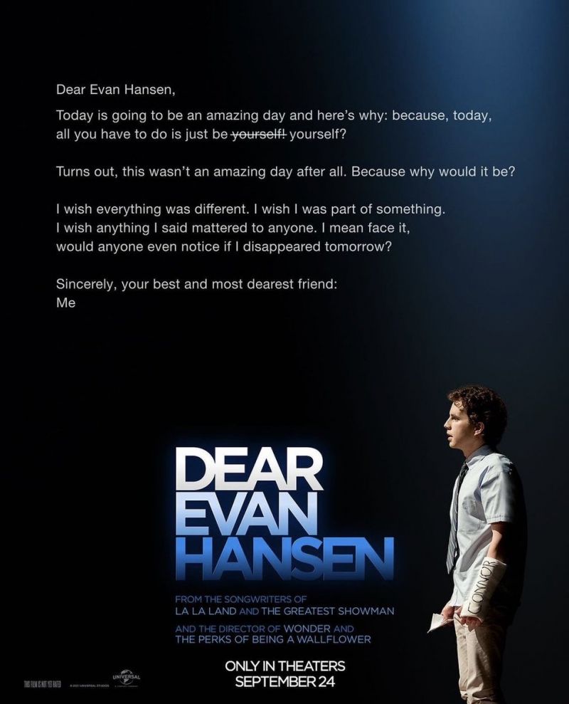 Photo Flash: Check out the New Poster for the DEAR EVAN HANSEN Movie — photo 1 of 1