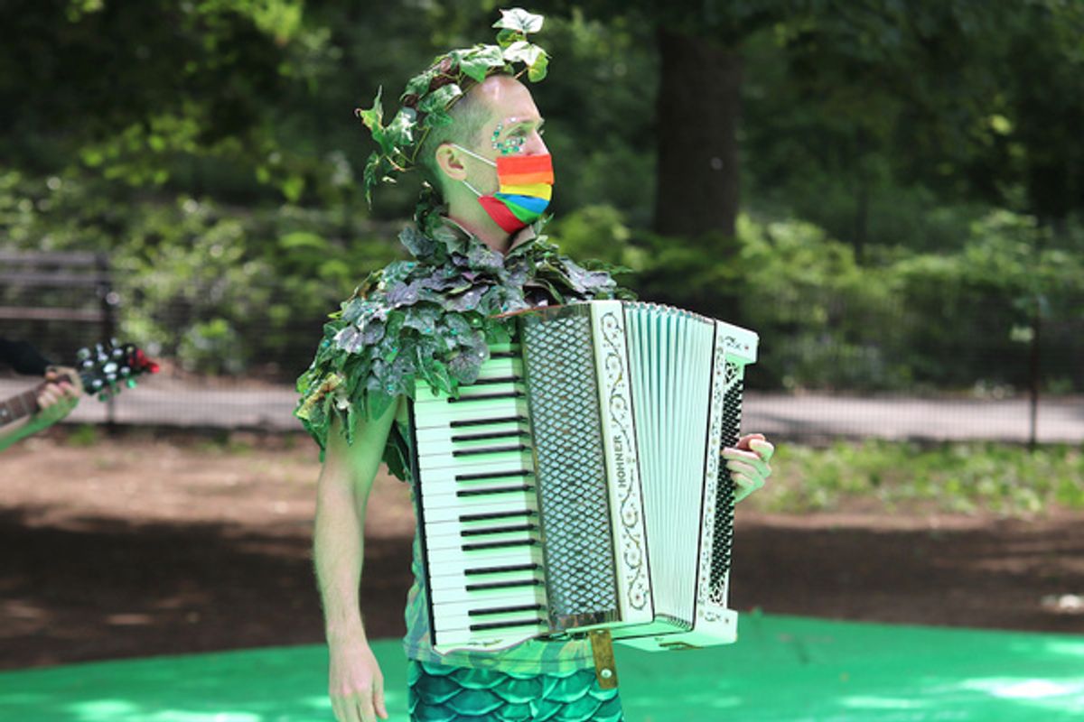 Matt McGloin aka Gwydion ? son of a mermaid and a tree at First Look at Prospect Theater Company's Interactive TREE TALES on May 22