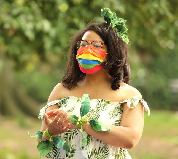 Zina Ellis, aka escaped houseplant Terra.  Photo