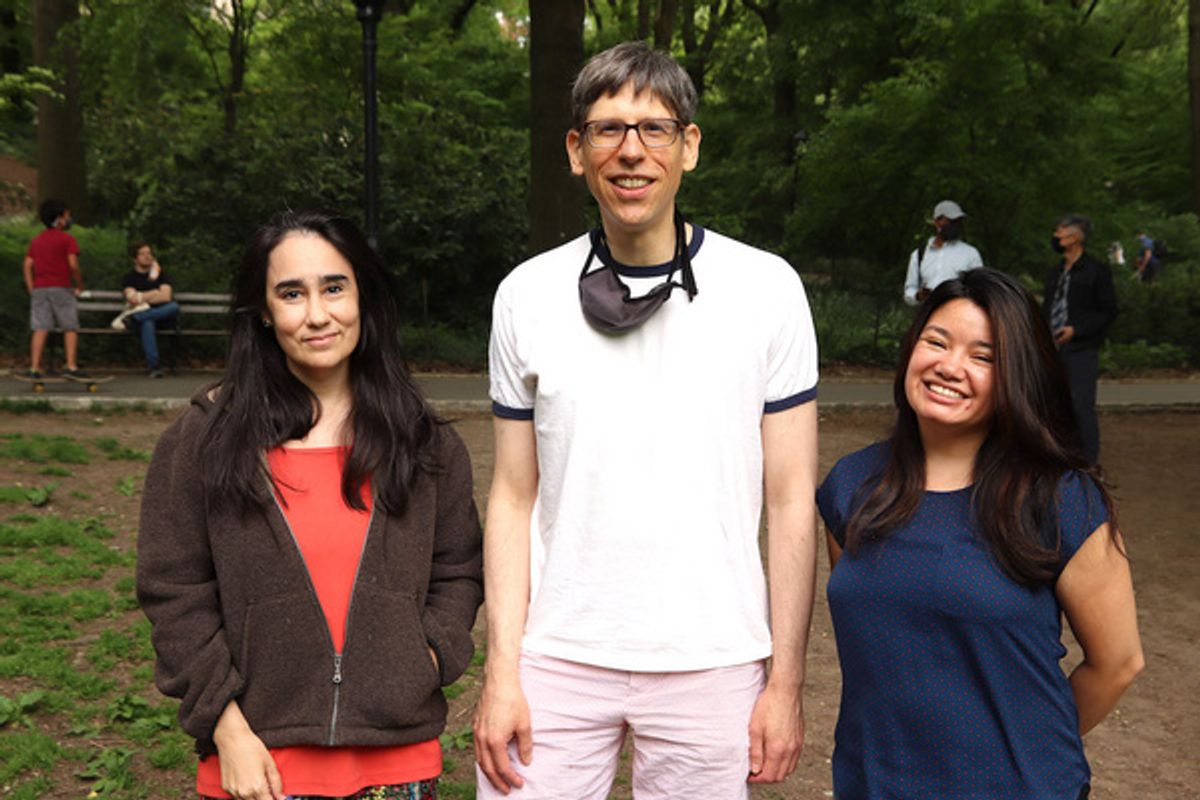 Playwrights Jenny Lyn Bader, Sammy Buck and Claire Tran.  at 