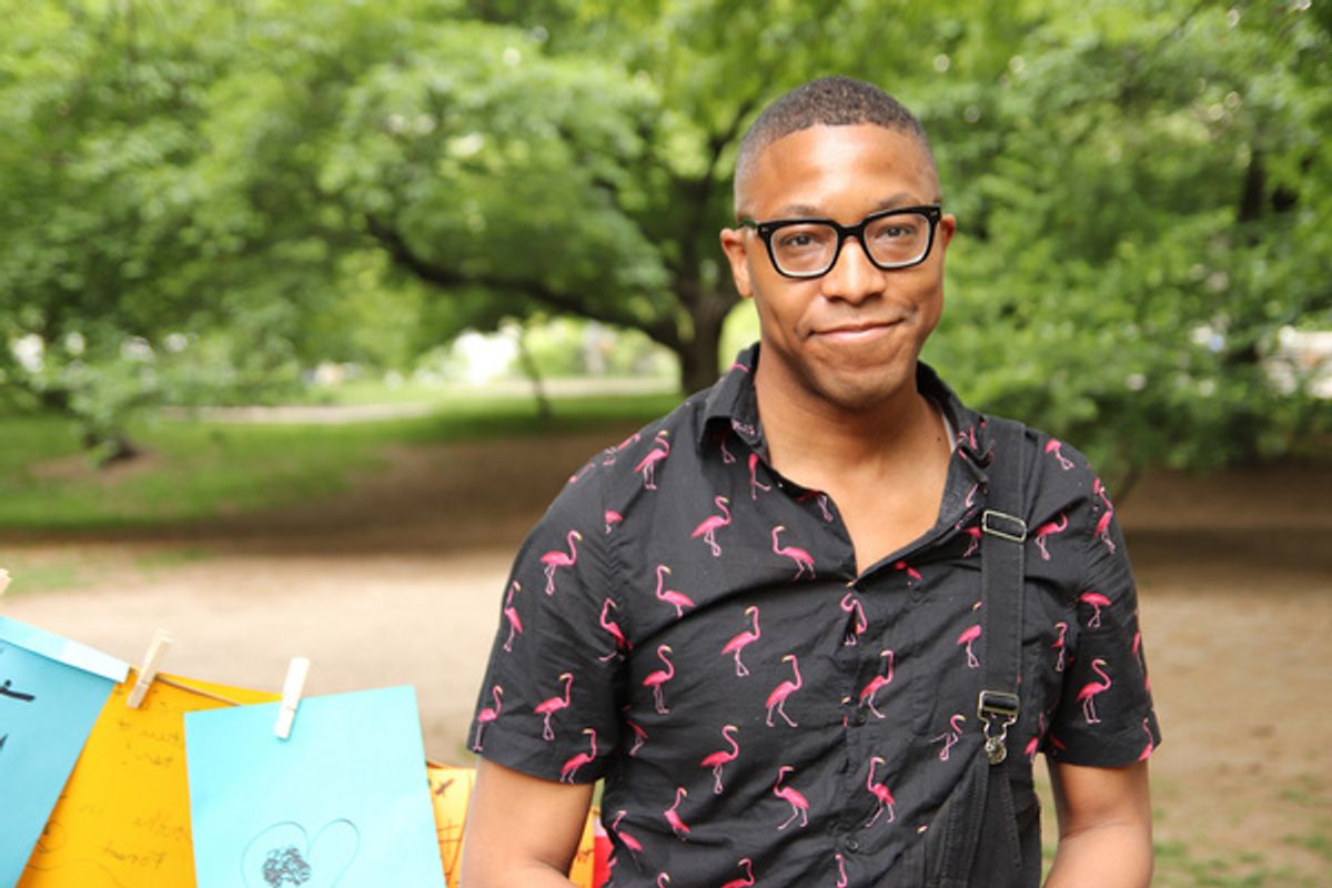 Playwright Marcus Scott. at First Look at Prospect Theater Company's Interactive TREE TALES on May 22