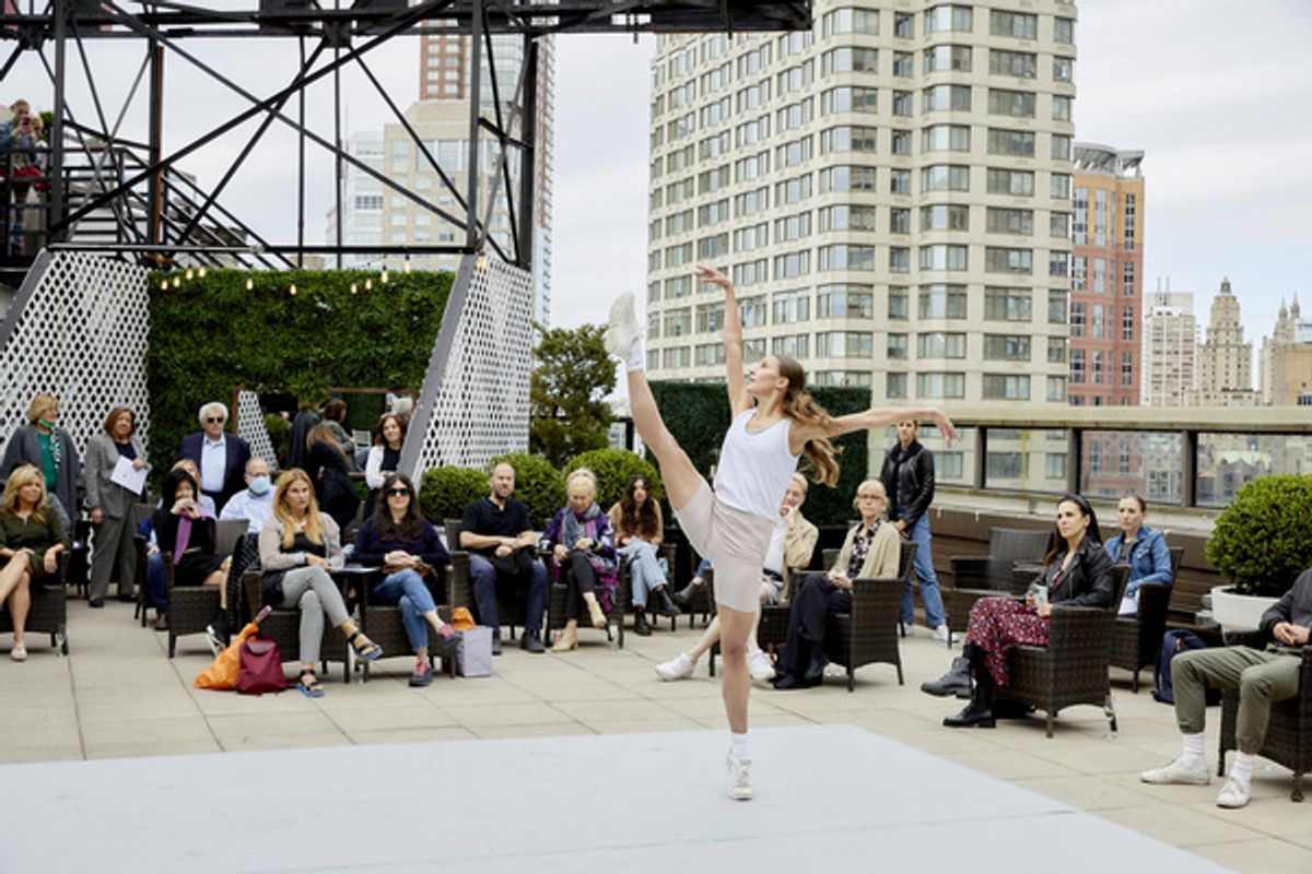 Devon Teuscher performs a solo by Gemma Bond at iHeartDance Celebrates 10-Sold Out Performances on The Empire Hotel Rooftop