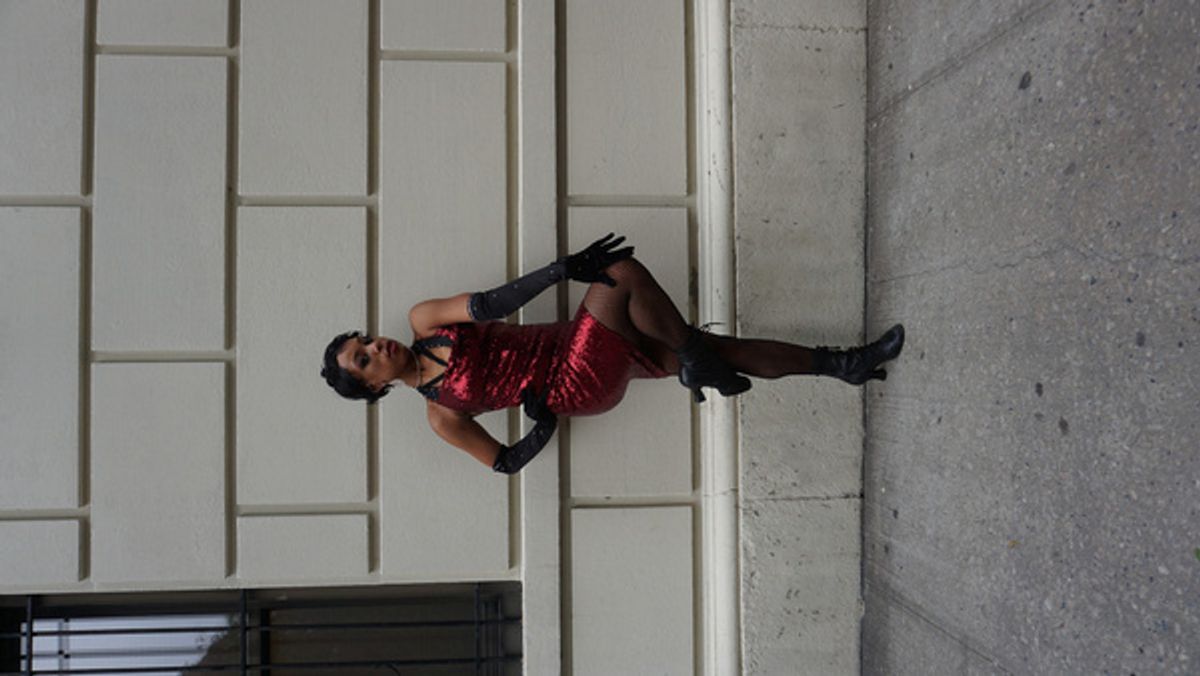 Photo by Rachel Caron at Guilty Pleasures Cabaret Dazzles NYC Streets with  SIDEWALK SPEAKEASY