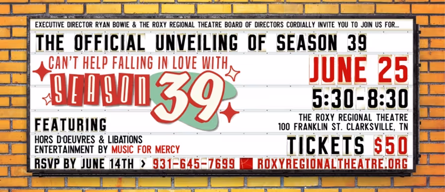 NEW SEASON REVEAL at Roxy Regional Theatre Set for Friday 6/25 Image