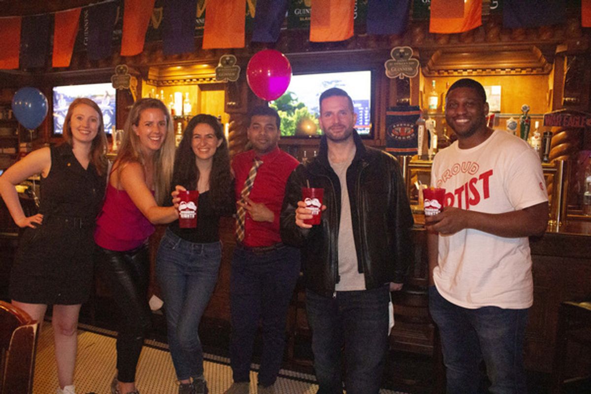 Team Red at the Bragging Rights red carpet premiere hosted by St. Pats Bar & Grill in Midtown Manhattan. at BRAGGING RIGHTS Opens Off-Broadway