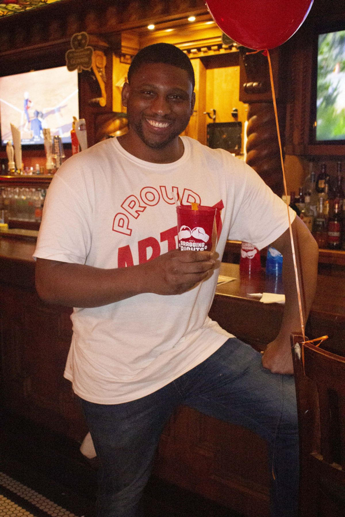 Isaiah Seward at the Bragging Rights red carpet premiere hosted by St. Pats Bar & Grill in Midtown Manhattan. at BRAGGING RIGHTS Opens Off-Broadway