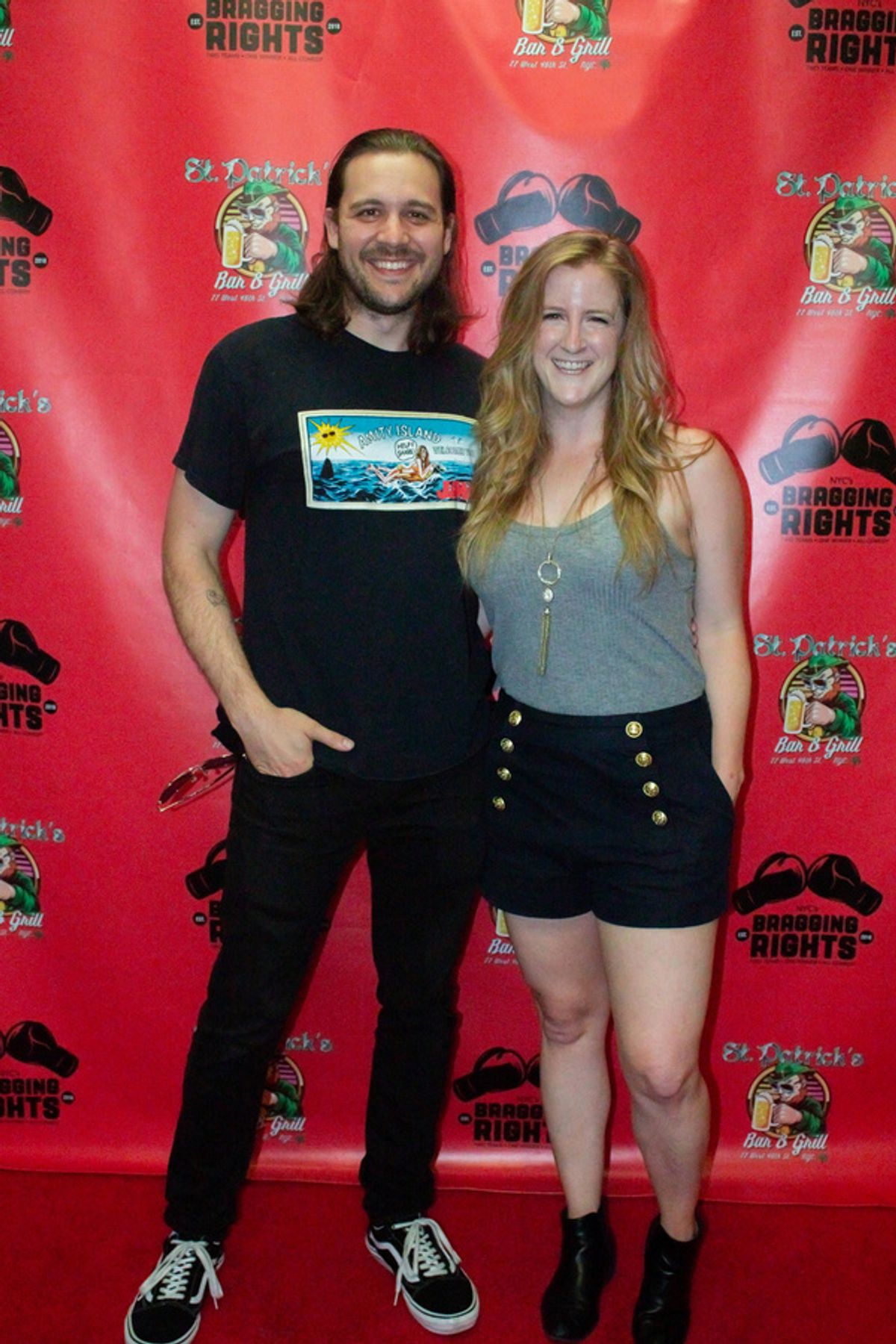 Jacki Thrapp and Danny Bellini. at BRAGGING RIGHTS Opens Off-Broadway