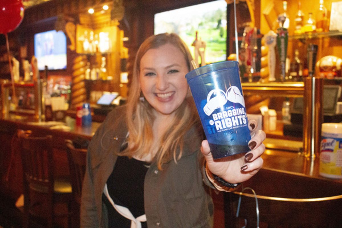 Maureen Toomey at the Bragging Rights red carpet premiere hosted by St. Pats Bar & Grill in Midtown Manhattan. at BRAGGING RIGHTS Opens Off-Broadway