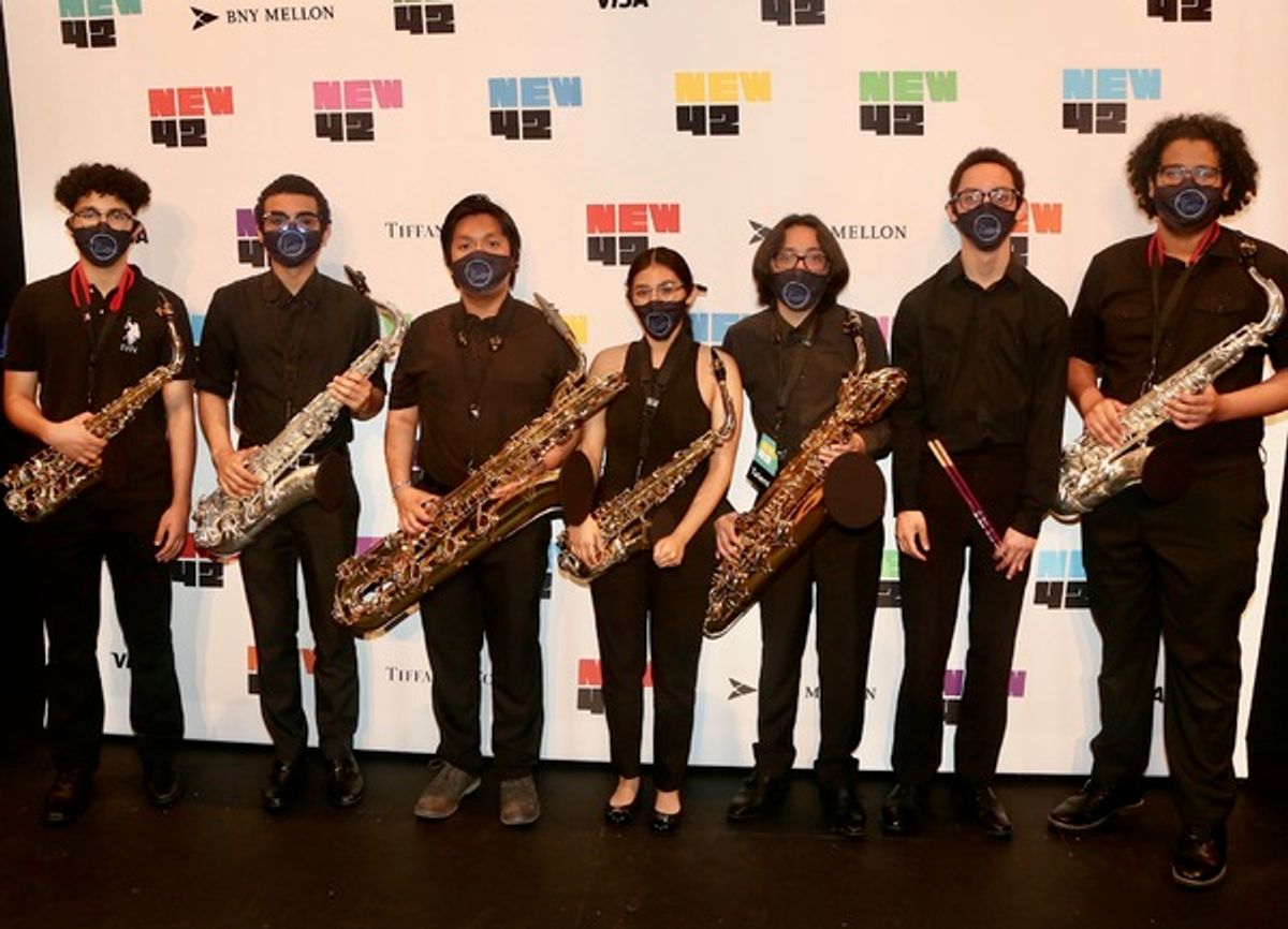 Saxophone Ensemble of Celia Cruz Bronz High School of Music at Inside New 42's LET'S GET THIS SHOW ON THE STREET!