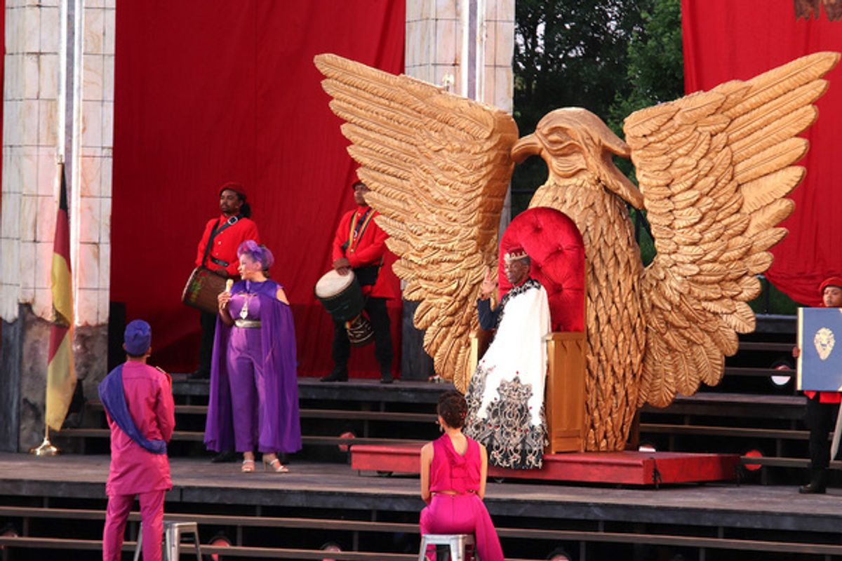 Rayme Cornell, Andre De Shields and The Company of KING LEAR. at 