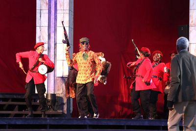 Tyler White, Andre De Shields, Christina Yancy, Kentrell Jamison, and J. Samuel Davis Photo