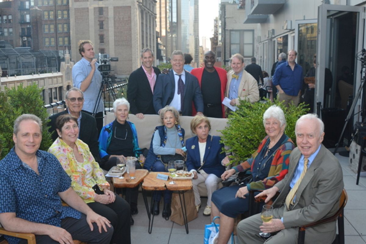 The York Theatre Board of Directors and guests-Laurence Hozman, Joan Ross Sorkin W. David McCoy, Millie McCoy, Elisa Loti Stein, Riki Kane Larimer, Molly Pickering Grose, Bernard Carragher, Matt Gurren, James Ludqig, James Morgan, Gerry McIntyre and Evans Haile at 