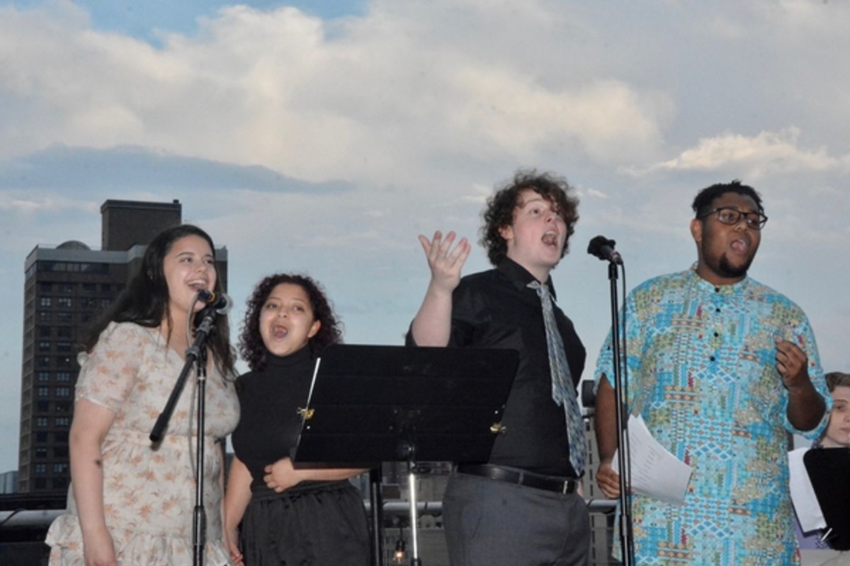 MTT Students-Gizelle Ysalgue, Flor Rosales-Euceda, Charlie Beck and Ifedayo (Thomas) Gatling at Go Inside the York Theatre Company's REUNION ON THE ROOFTOP