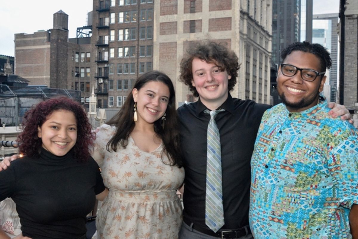 MTTP Students-Flor Rosales-Euceda, Gizelle Ysalgue, Charlie Beck and Ifedayo (Thomas) Gatling at Go Inside the York Theatre Company's REUNION ON THE ROOFTOP